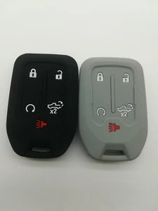 2*Silicone Fob Key Cover for 2019 2020 GMC SIERRA CHEVY SILVERADO 1500 2500 3500 - Bild 1 von 7