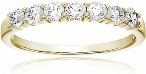 1/2 Karat (ctw) Diamant Hochzeitstag Band für Frauen, runder Diamant Verlobung - Bild 1 von 12