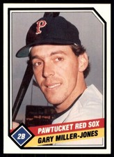 1989 CMC Pawtucket Red Sox Gary Miller-Jones Pawtucket Red Sox #12