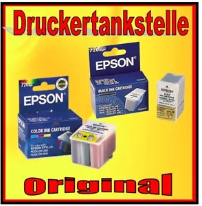 5x Cartucho original TINTA EPSON STYLUS COLOR 200 * S020047 negro + color S020097 - Imagen 1 de 2