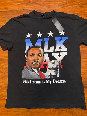 Camiseta Martin Luther King JR MLK "His Dream is My Dream" dupla face tamanho G - Nova com etiquetas - Imagem 1 de 4