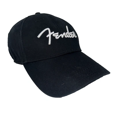 Gorra Fender Logo Negra Ajustable Ajuste Elástico Sombrero Hombres Talla Única Música Foto 1 de 4