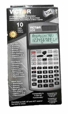 Victor V34 Advanced Scientific Calculator 10-Digit LCD - Image 1 of 3