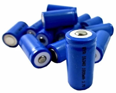 Batteria CR123A 1500 mAh LC16340 3.7V Litio Ricaricabile TA SOFTAIR Torcia Pavia