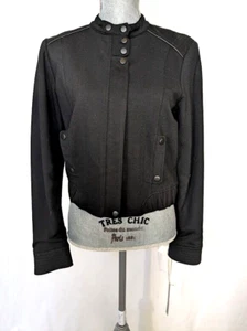 KENAR Black Jersey Zip Front Lined Motorcycle Jacket 8, NWT $149.00 - Picture 1 of 10