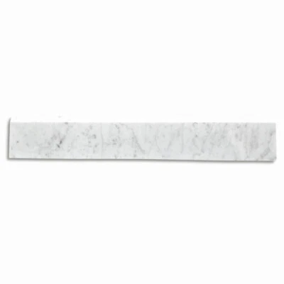 C0BP Carrara White Marble Transition Saddle Threshold Beveled Tile Polished - Image 1 of 4