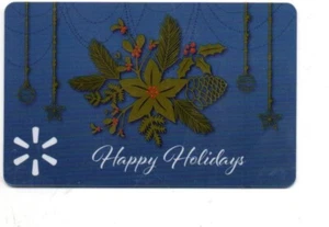 Walmart Happy Holidays Blue Gift Card No $ Value Collectible FD-107372 - Picture 1 of 1