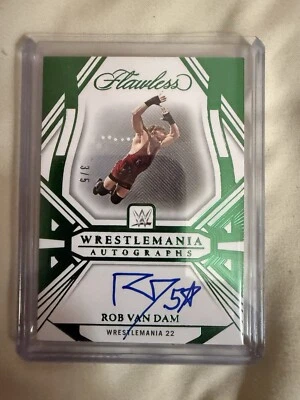2024 Panini Flawless WWE Rob Van Dam Emerald WRESTLEMANIA AUTO #/5 - Image 1 of 2