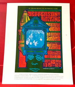 Jefferson Airplane/Grateful Dead Hollywood Gig Poster Art PICTURE/PRINT 11" x 9" - Picture 1 of 3