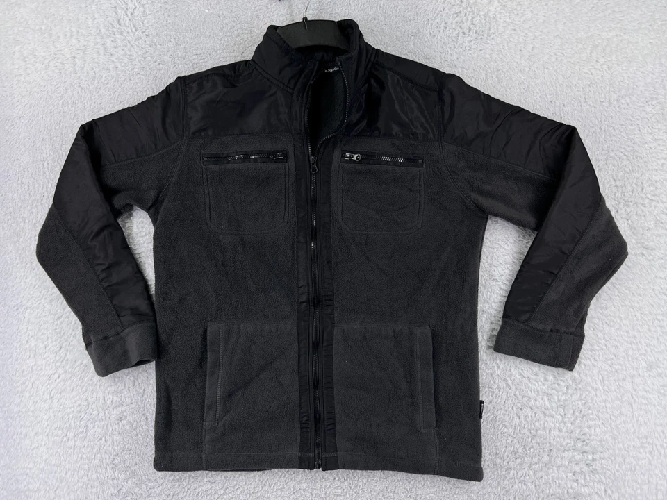 Chaqueta Polo Club Beaver Hills Hombres Pequeña Gris Cremallera Completa Cuello Simulado Poliéster Vellón Foto 1 de 4