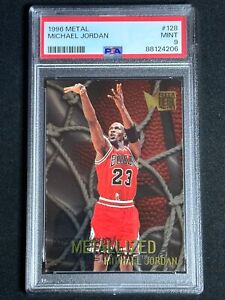 1996 Fleer Metal Metallized Michael Jordan #128 PSA 9 MINT Chicago Bulls HOF