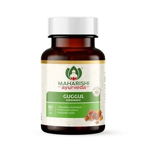 Maharishi Ayurveda Organic Guggulu Tablets 60 Tablets Supports Cholesterol Level - Picture 1 of 5