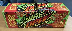 Mtn Dew Flamin Hot Mountain Dew 12 Pack 12 Oz Cans Discontinued 2022 Flaming - Picture 1 of 3