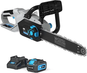 Electric Chainsaw 20V 12 Inch Brushless Cordless Chainsaw Battery Powered Handhe - Picture 1 of 8