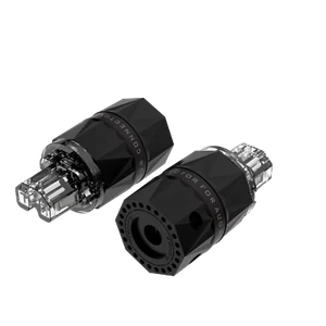 Viborg VF503R Pure Copper Rhodium Plated HiFi Power Cable IEC C15 Connector Plug - Picture 1 of 10
