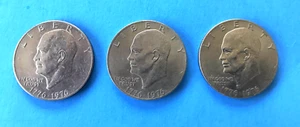 1776-1976 Eisenhower Liberty Bell Moon One Dollar Lot Of 3 Type 2 No Mint ID - Bild 1 von 2