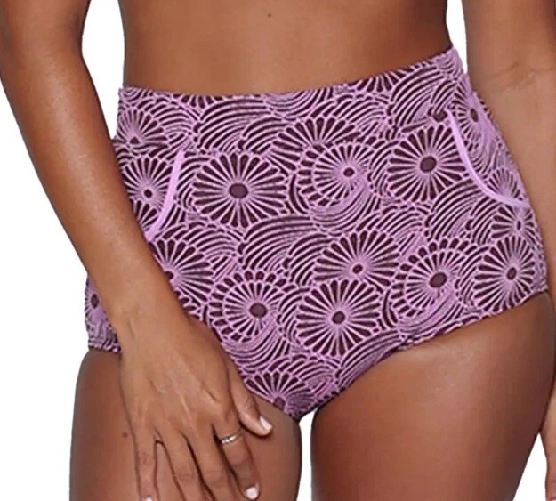 Seea purple Georgia High Waist Bikini Bottom size S NWT $92 - Image 1 of 1