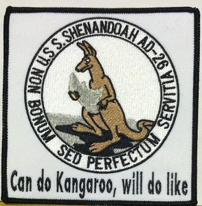 USS SHENANDOAH AD-26 CAN DO KANGAROO WILL DO LIKE Patch Hook Adhesive Fastener - Picture 1 of 1