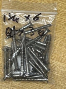 slotted csk steel wood screws 1 1/4 X 6 S/C PK 30 - Picture 1 of 1