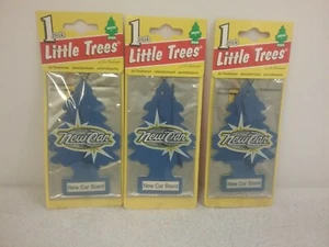 U1P-10189 Little Trees Air Freshener New Car Scent 3 Pieces - Picture 1 of 1