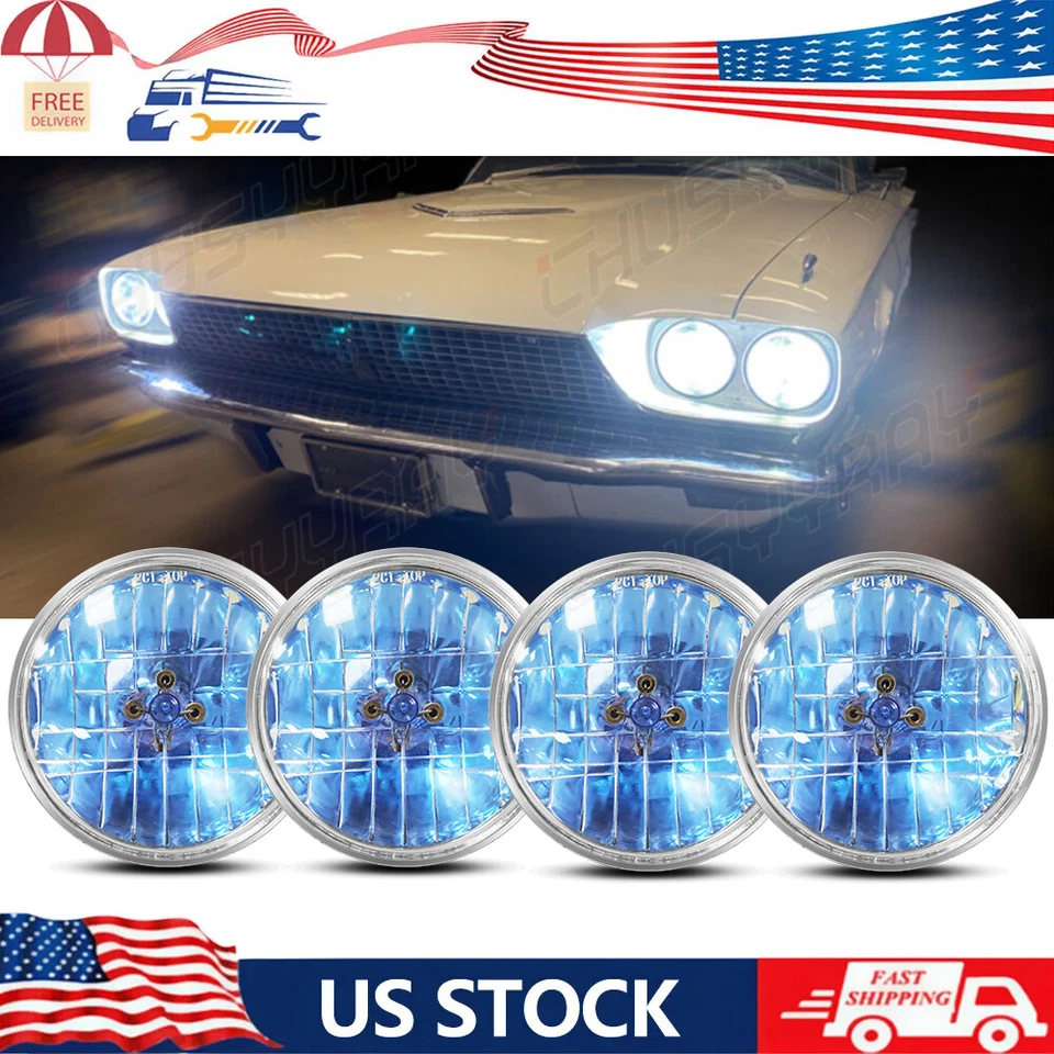 4pcs for Buick Electra Wildcat 5.75" HID Headlights H5001 H5006 Hi+Lo Beam - Image 1 of 4