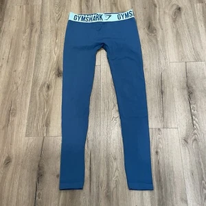 Gymshark Leggings nahtlos Größe Medium Blau Low-Mid Rise Fit Fitness Aktiv - Bild 1 von 7