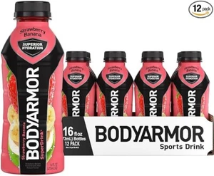 BODYARMOR Drink Sports, Strawberry Banana, Coconut Water 16 Fl Oz (Pack of 12) - Picture 1 of 5