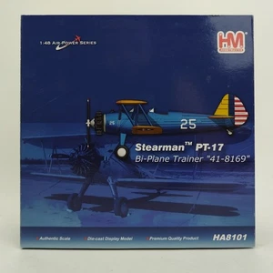 Hobby Master 1:48 Stearman PT-17 Bi-Plane Trainer 41-8169 modello pressofuso HA8101 - Foto 1 di 24