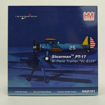 Hobby Master 1:48 Stearman PT-17 Bi-Plane Trainer 41-8169 Diecast Model HA8101 - Image 1 of 4