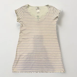 Earth Angels Women’s Nightgown Size Medium Ribbon Flowy Soft Ruffle Bottom - Foto 1 di 5