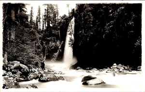 RPPC, OR Oregon  MILL CREEK FALLS  Jackson County Waterfall  ca1920's Postcard - Picture 1 of 2