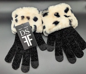 💎NUEVO CON ETIQUETAS Guantes Tech WILD CHEETAH Borde de Piel Sintética, Pantalla Táctil, CÁLIDOS+ HECHOS EN EE. UU. 💎 - Imagen 1 de 7