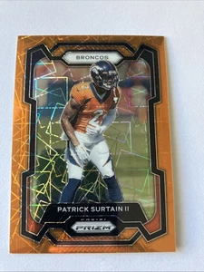 2023 Panini Prizm #92 Patrick Surtain II Orange Lazer - Picture 1 of 2