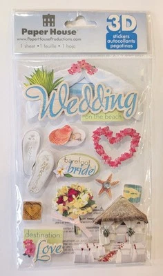 Pegatinas para álbumes de recortes 3D de boda de playa de Paper House RARAS Foto 1 de 3