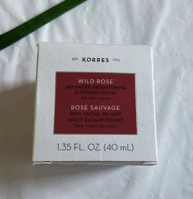 Korres WILD ROSE NIGHT Vitamin C Brightening Sleeping Facial 1.35 oz~NEW IN BOX - Image 1 of 4