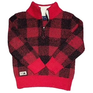 Polo Ralph Lauren Rot Schwarz Holzfäller Pullover Kinder Gr. S (8) Langarm Neu - Bild 1 von 2