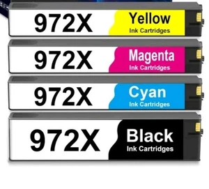 972A 972X Ink Cartridge Compatible for HP PageWide Pro 452dw 477dw 577dw 4pk - Picture 1 of 11