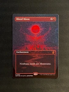 Blood Moon Anime Borderless Confetti Foil M 0097 Enchanting Tales WOT MTG LP - Picture 1 of 8