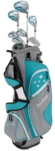 New Tour Edge Golf LH Lady Edge Starter Set W/Stand Bag Turquoise/White (Left) - Picture 1 of 6
