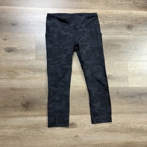 Lululemon Pace Rival Crop Full On Luxtreme 22" Incognito Camo Grey Size 6 - Picture 1 of 10
