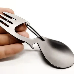 Portable Fork MultiFunctional Outdoor Camping Tableware High Quality Spoon - Picture 1 of 8