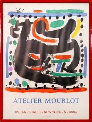 Póster Litográfico Moderno Original Joan Miro Atelier Mourlot Nueva York Enmarcado Foto 1 de 4