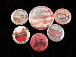 Lot of 6 St James Minnesota Railroad Days Pinback Buttons Vintage 1970s-1980s - Picture 1 of 3