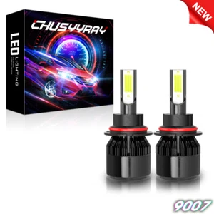 2x9007/HB5 LED Headlight Bulbs Kit 6500K White High Low Beam Light Super Bright - Foto 1 di 10