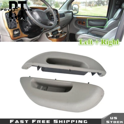 Juego de manijas de reposabrazos interior delantero derecho izquierdo conductor pasajero para 96-02 Chevy GMC Savana Foto 1 de 4