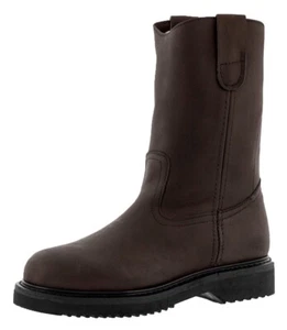 Mens Work Boot Brown Leather Soft Toe Oil Resistant Safety Size 6, 9.5, 11, 12.5 - Picture 1 of 5