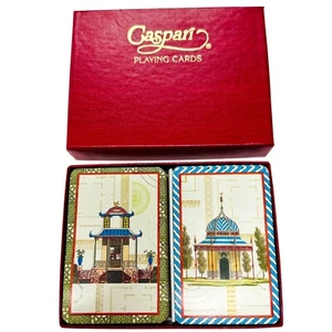 Caspari 2 Complete Playing Cards Decks Pavilions Royal Horitcultural Society - Picture 1 of 8