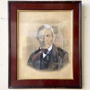 Antique Fine Quality Charcoal Colored Portrait of Gentleman - Picture 1 of 10