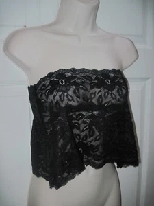 Women's XS Black Halter Top Black Lace Lingerie Intimate Apparel New - Picture 1 of 13