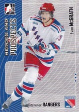 EVAN McGRATH, SHEFFIELD STEELERS/KITCHENER RANGERS, RARE 2005-06 OHL CARD